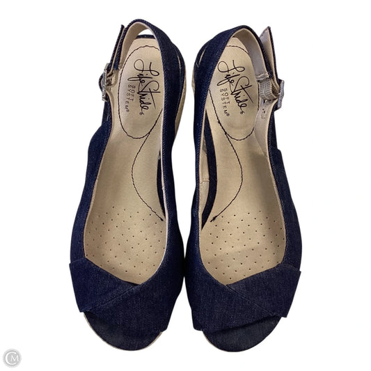Shoes Heels Wedge By Life Stride In Navy, Size: 7