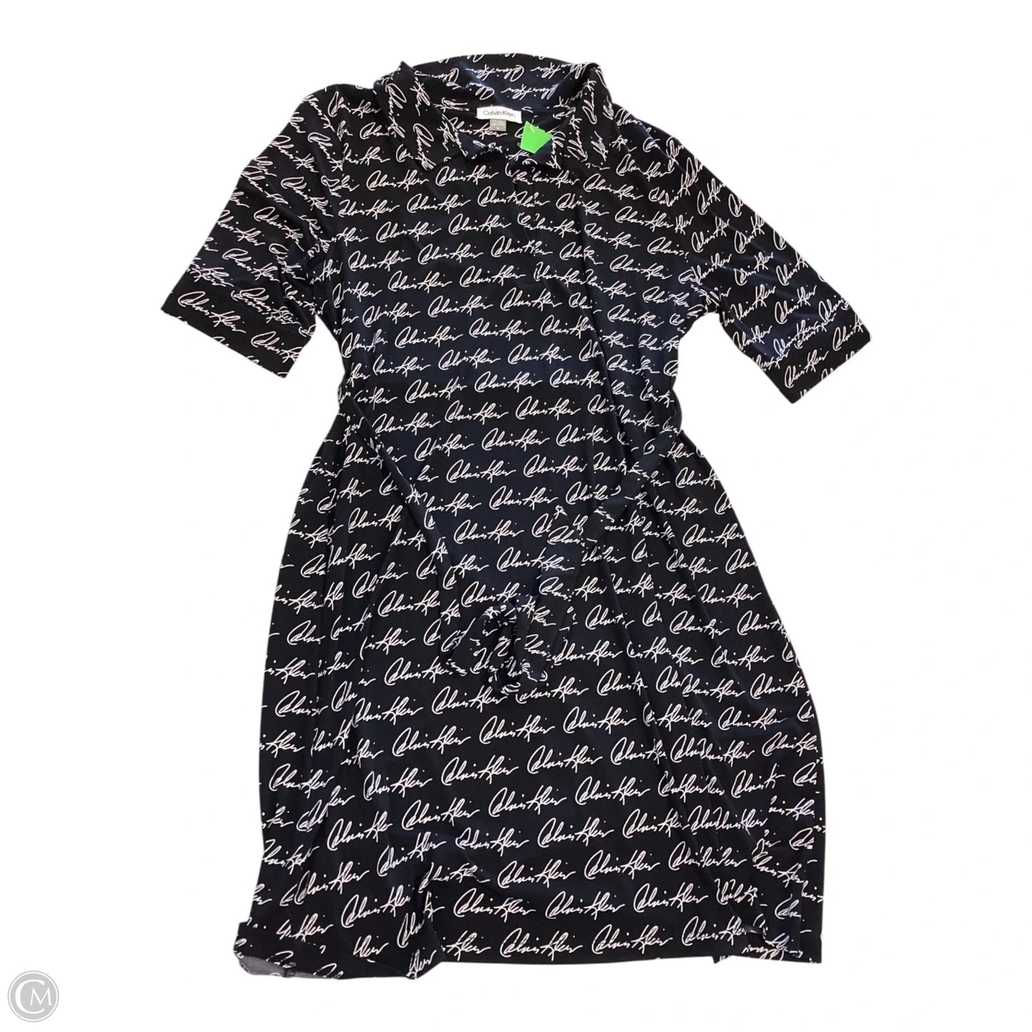 Dress Casual Short By Calvin Klein In Black & White, Size: 14
