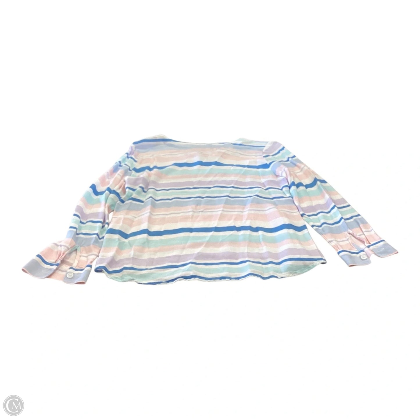 Top Long Sleeve By Chicos In Striped Pattern, Size: M