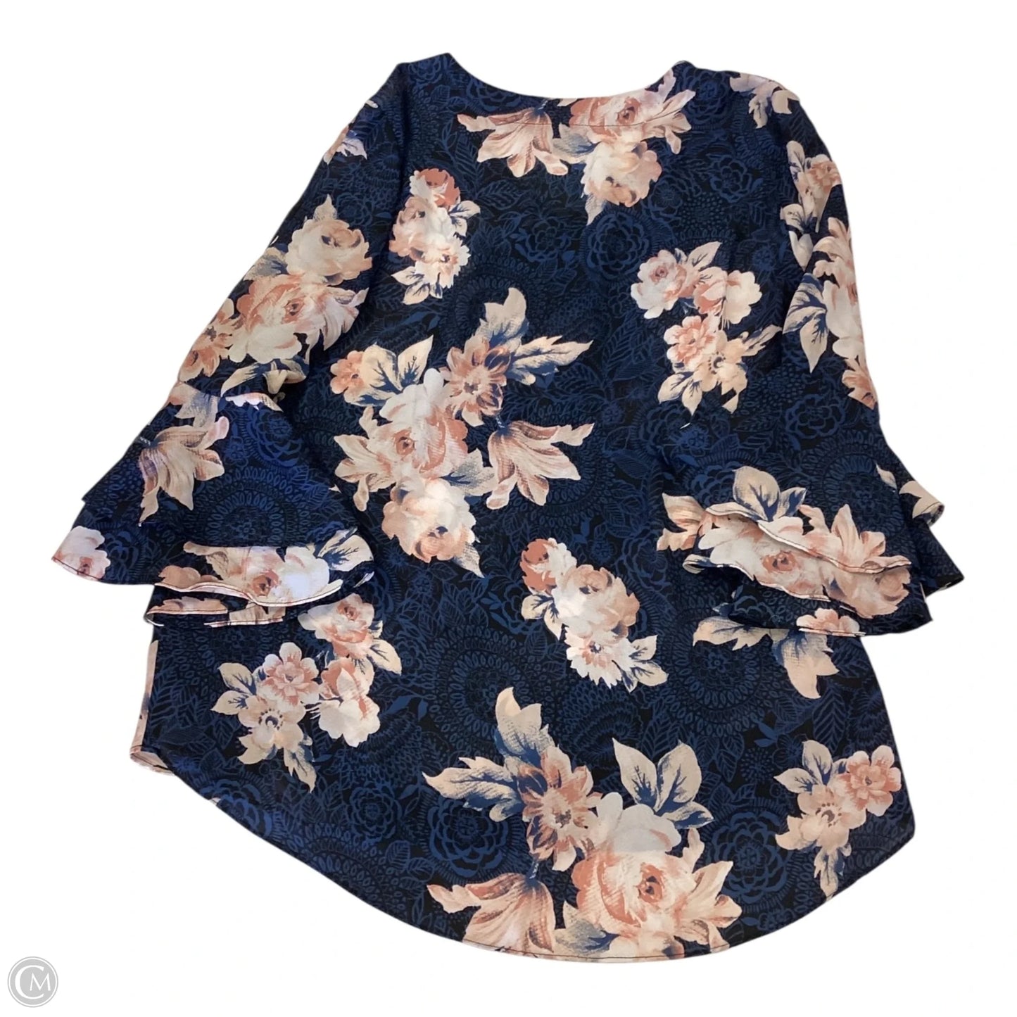 Top 3/4 Sleeve By Sami & Jo In Floral Print, Size: M