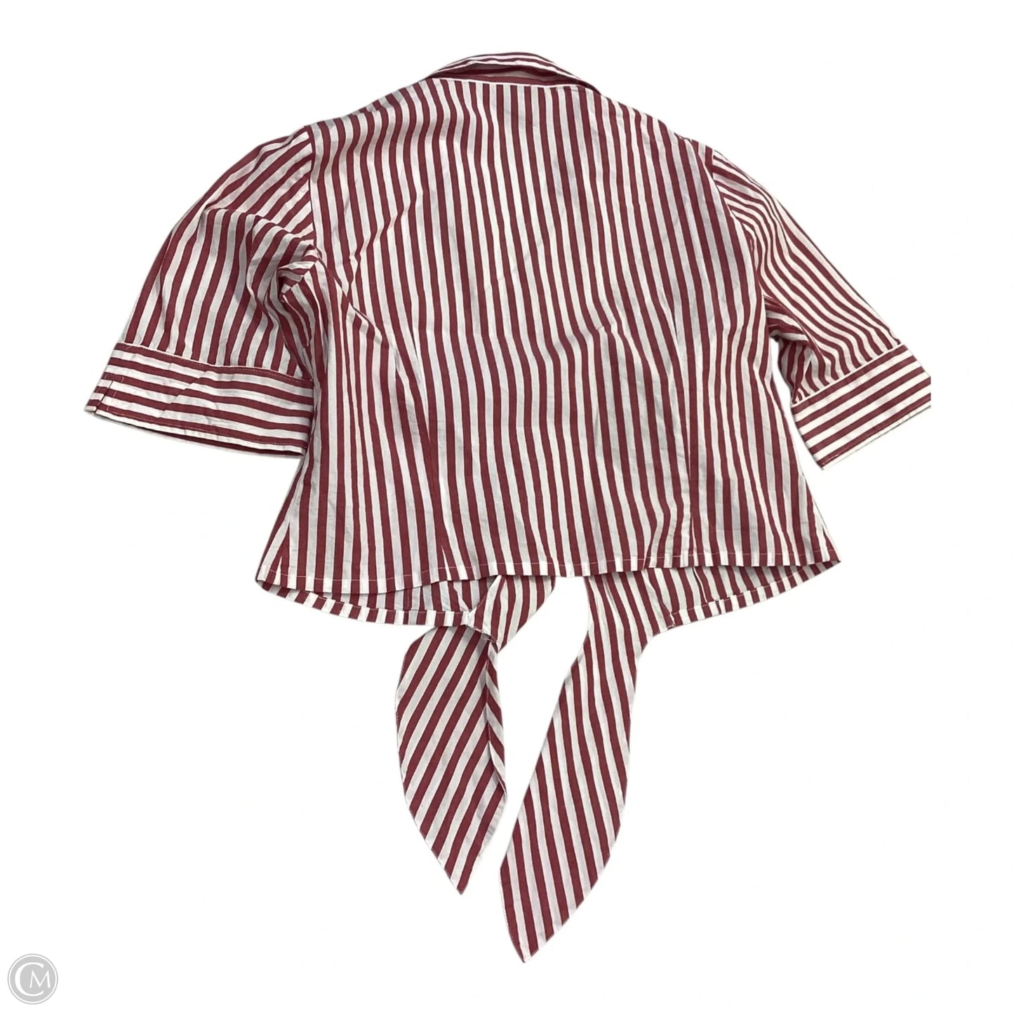 Top 3/4 Sleeve By Rafaella In Striped Pattern, Size: 12