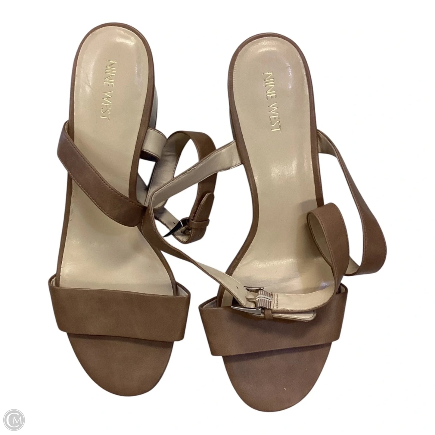Shoes Heels Block By Nine West In Tan, Size: 11