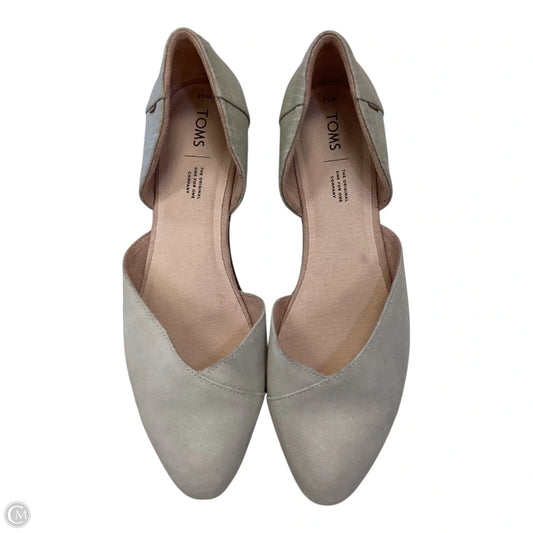 Shoes Flats By Toms In Cream, Size: 12