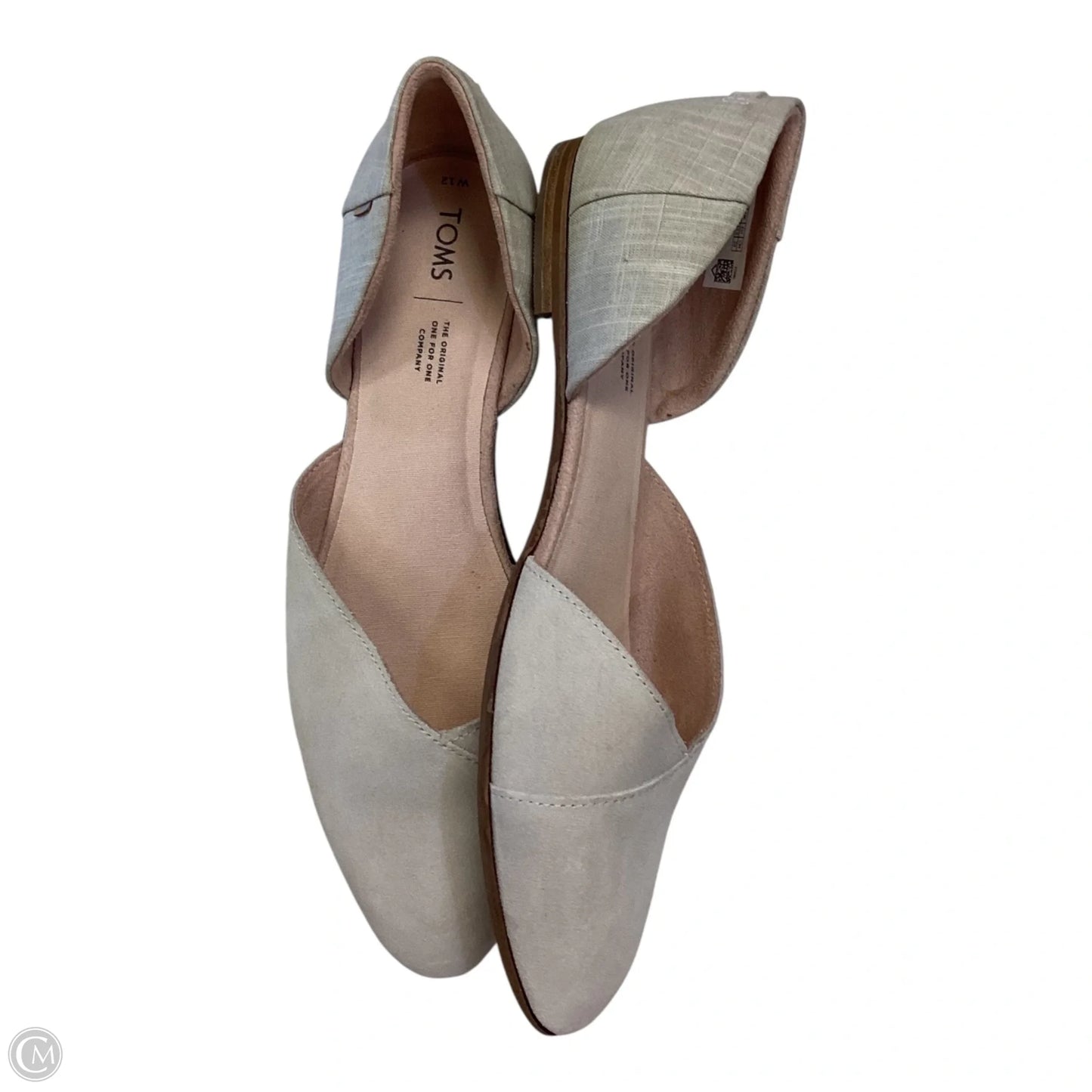Shoes Flats By Toms In Cream, Size: 12