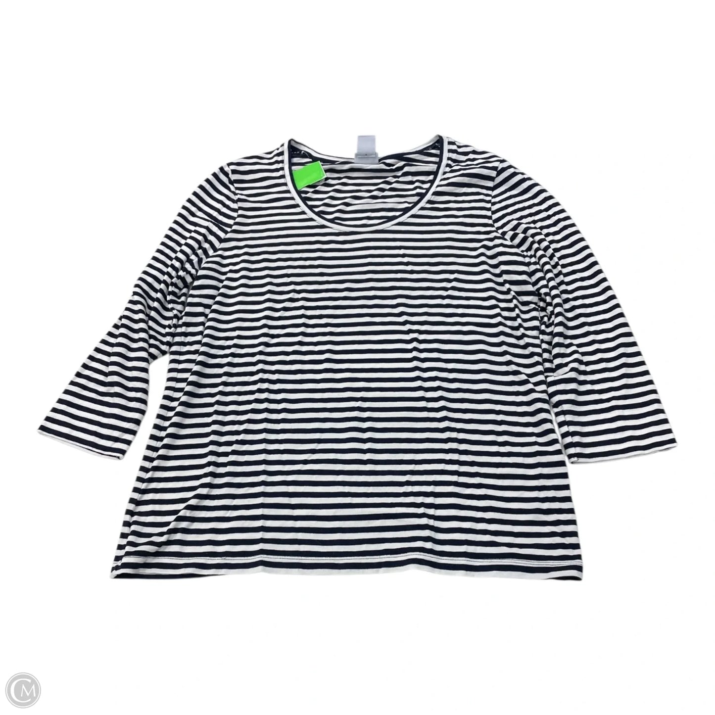 Top Long Sleeve By Chicos In Striped Pattern, Size: L