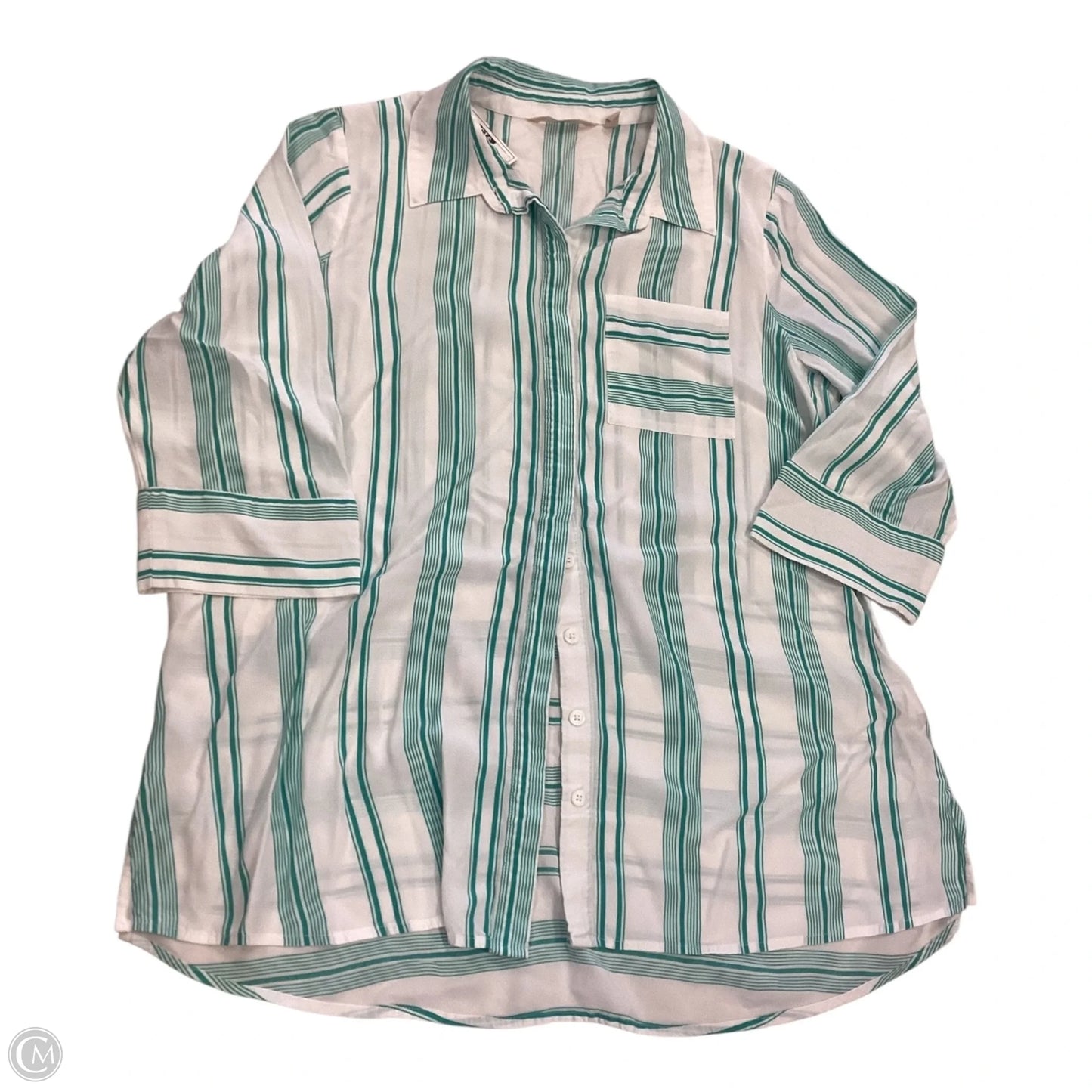 Top Long Sleeve By Soft Surroundings In Striped Pattern, Size: M