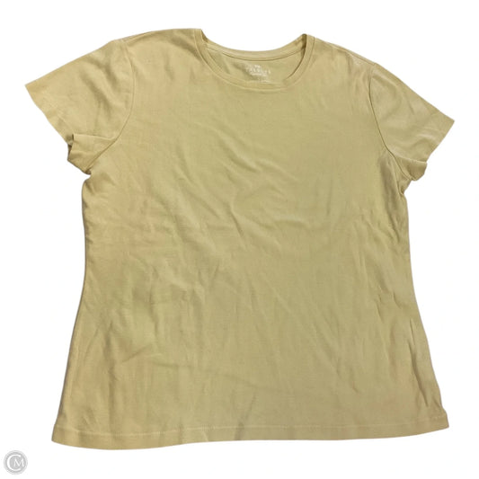 Top Short Sleeve By Talbots In Yellow, Size: L