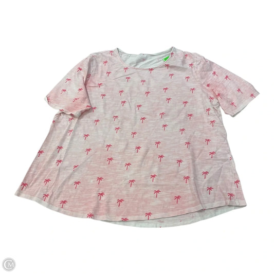 Top Short Sleeve By Chicos In Pink, Size: Xl