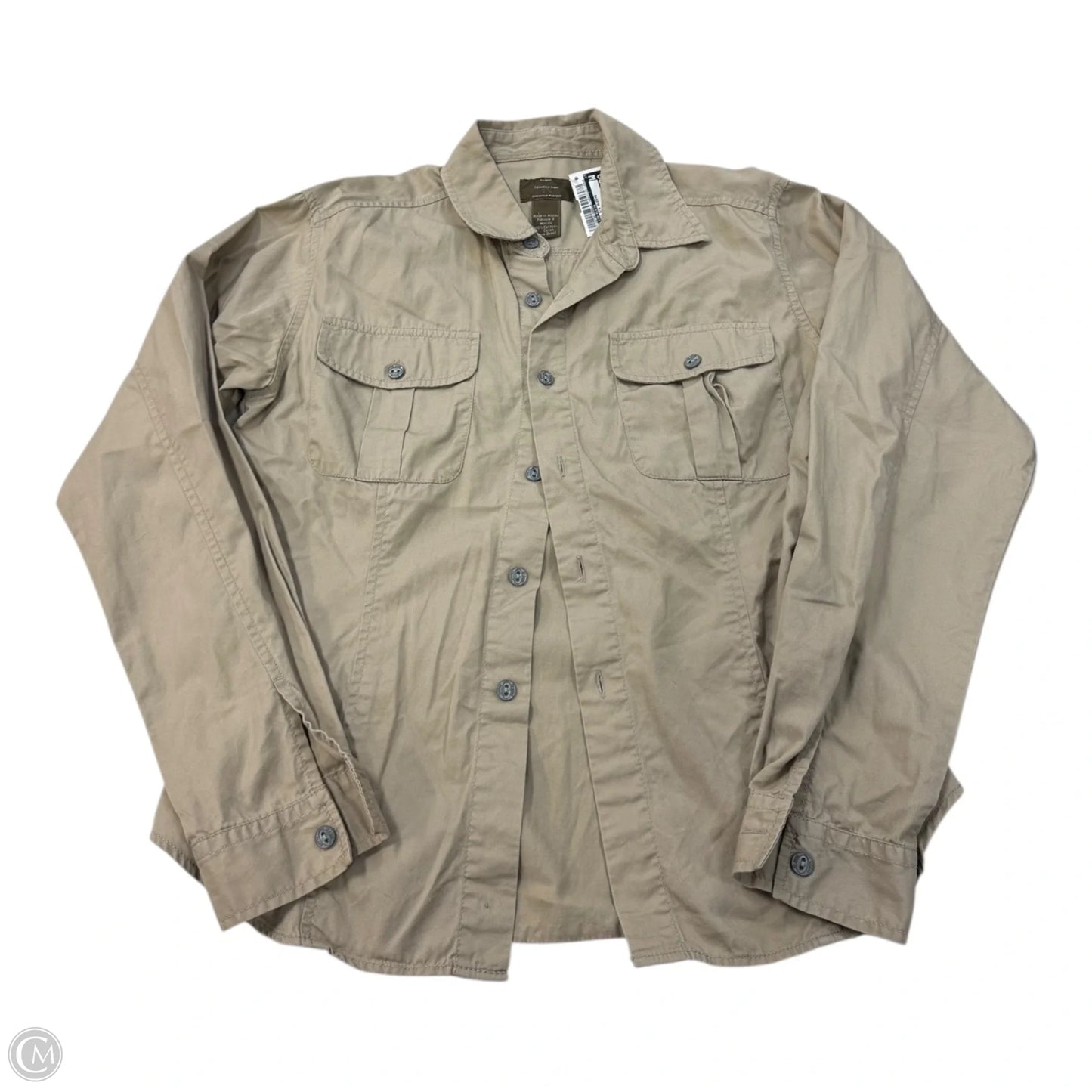 Top 2pc 3/4 Sleeve By Calvin Klein In Tan, Size: M