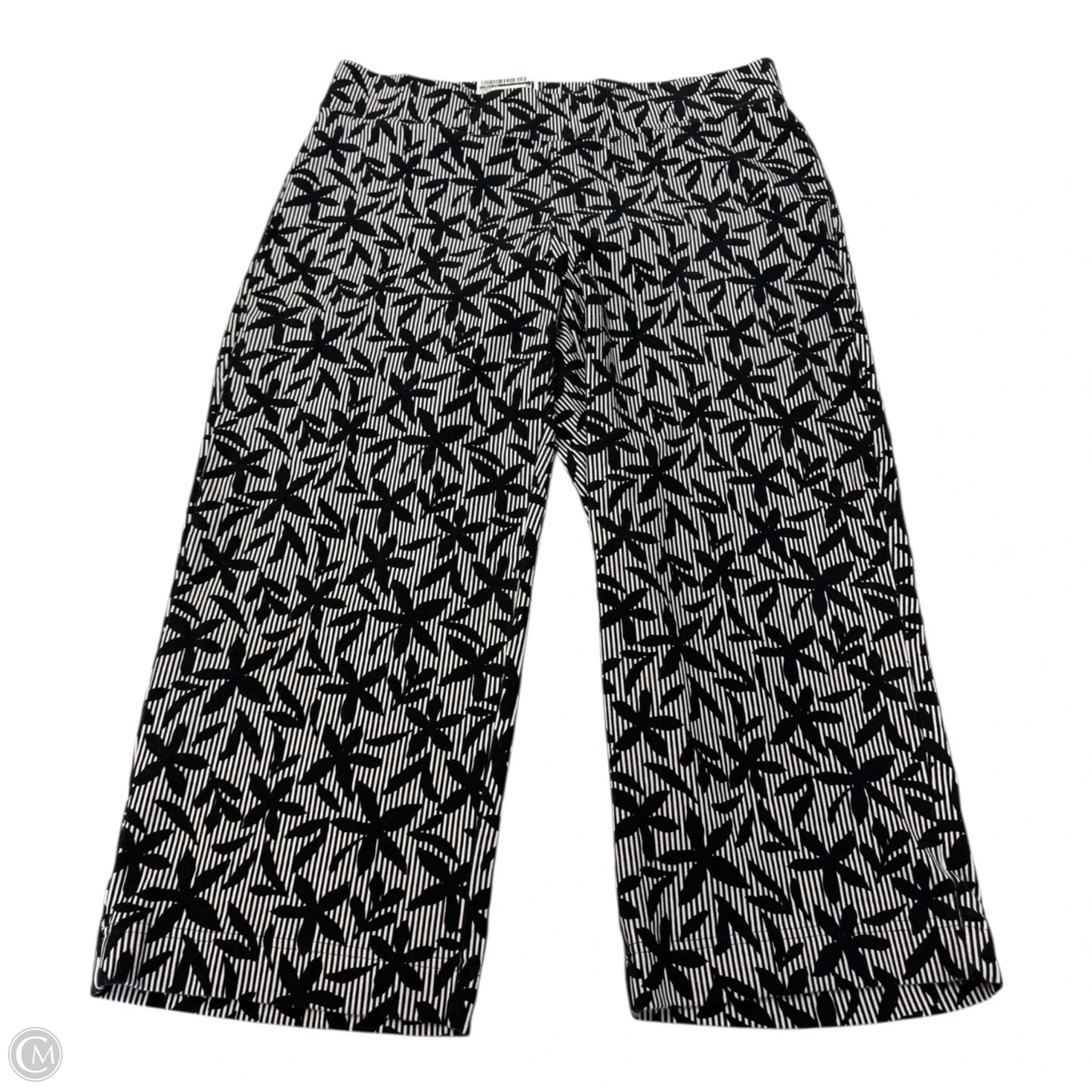 Capris By Lands End In Black & White, Size: M