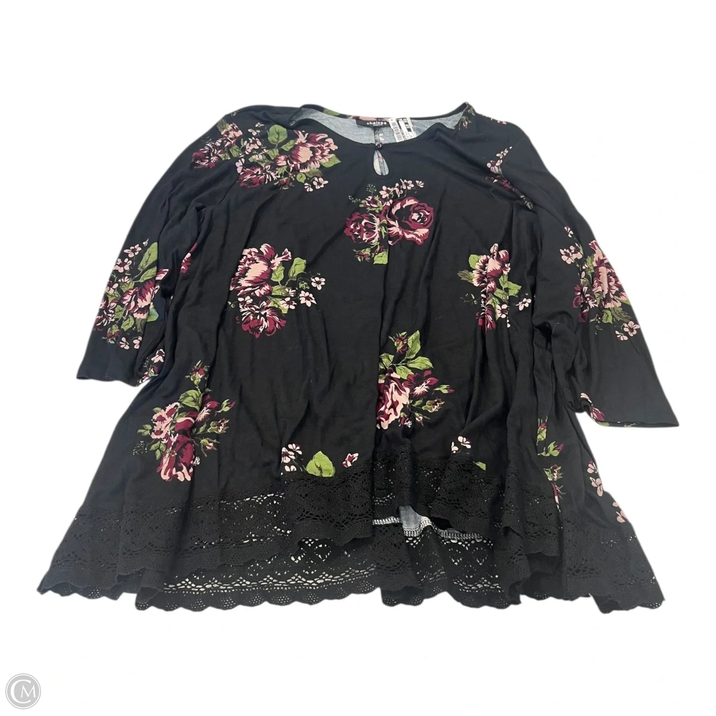 Top Long Sleeve By Chelsea Studio In Floral Print, Size: 3x