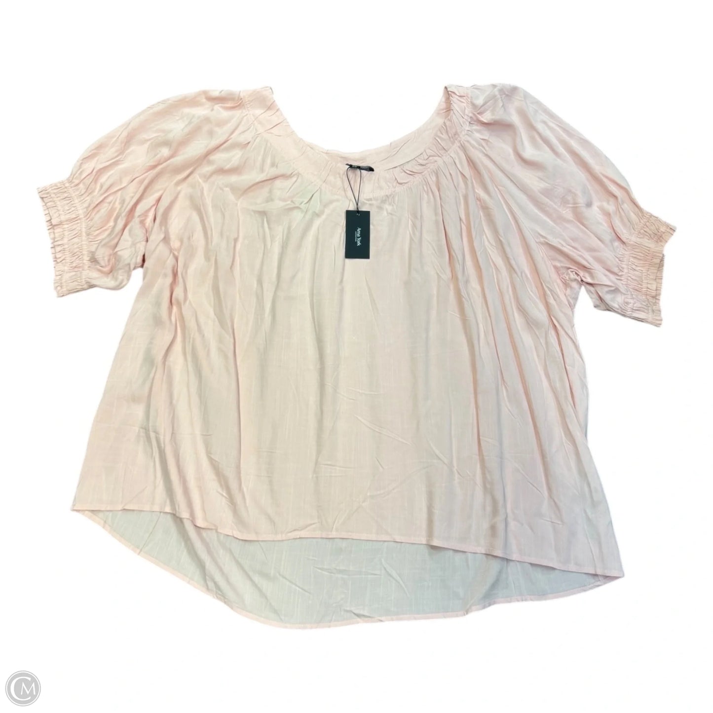 Top 3/4 Sleeve By Cmc In Pink, Size: 5x