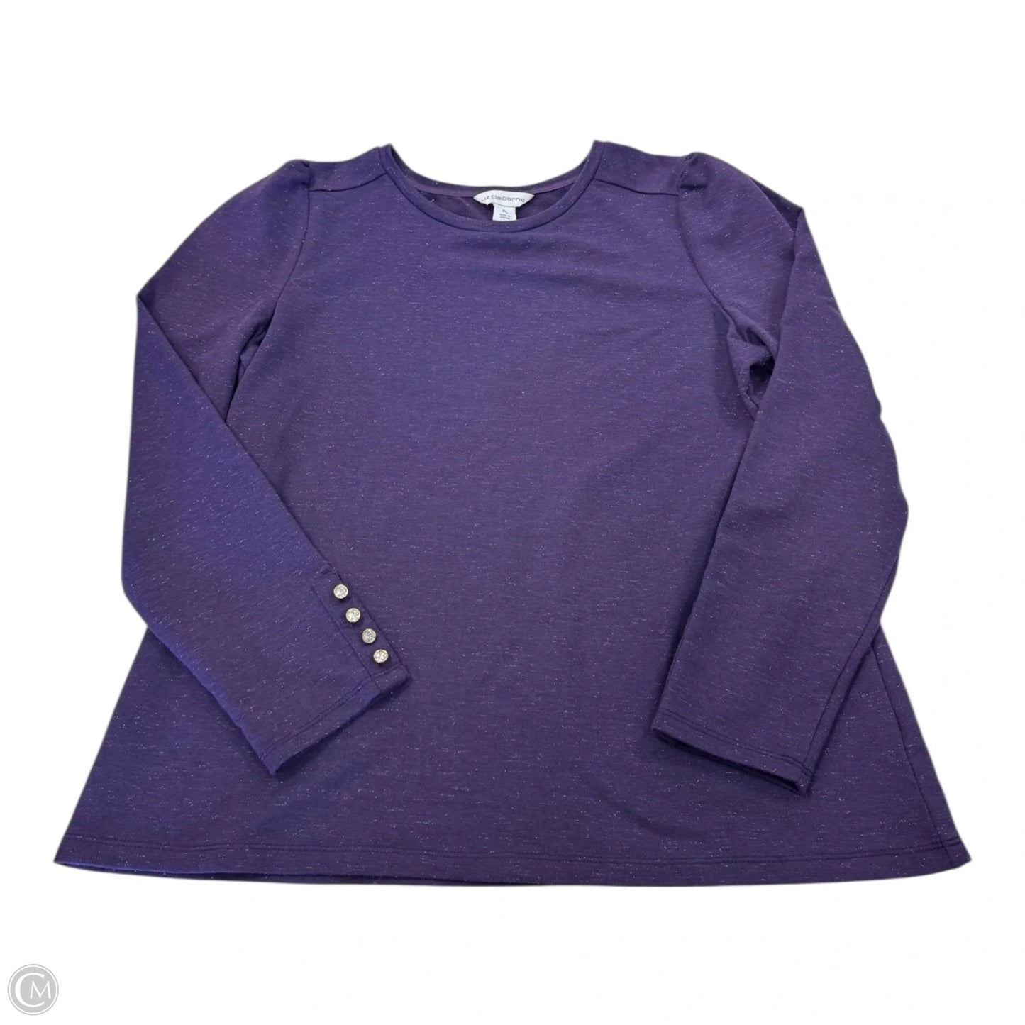 Top Long Sleeve By Liz Claiborne In Purple, Size: M