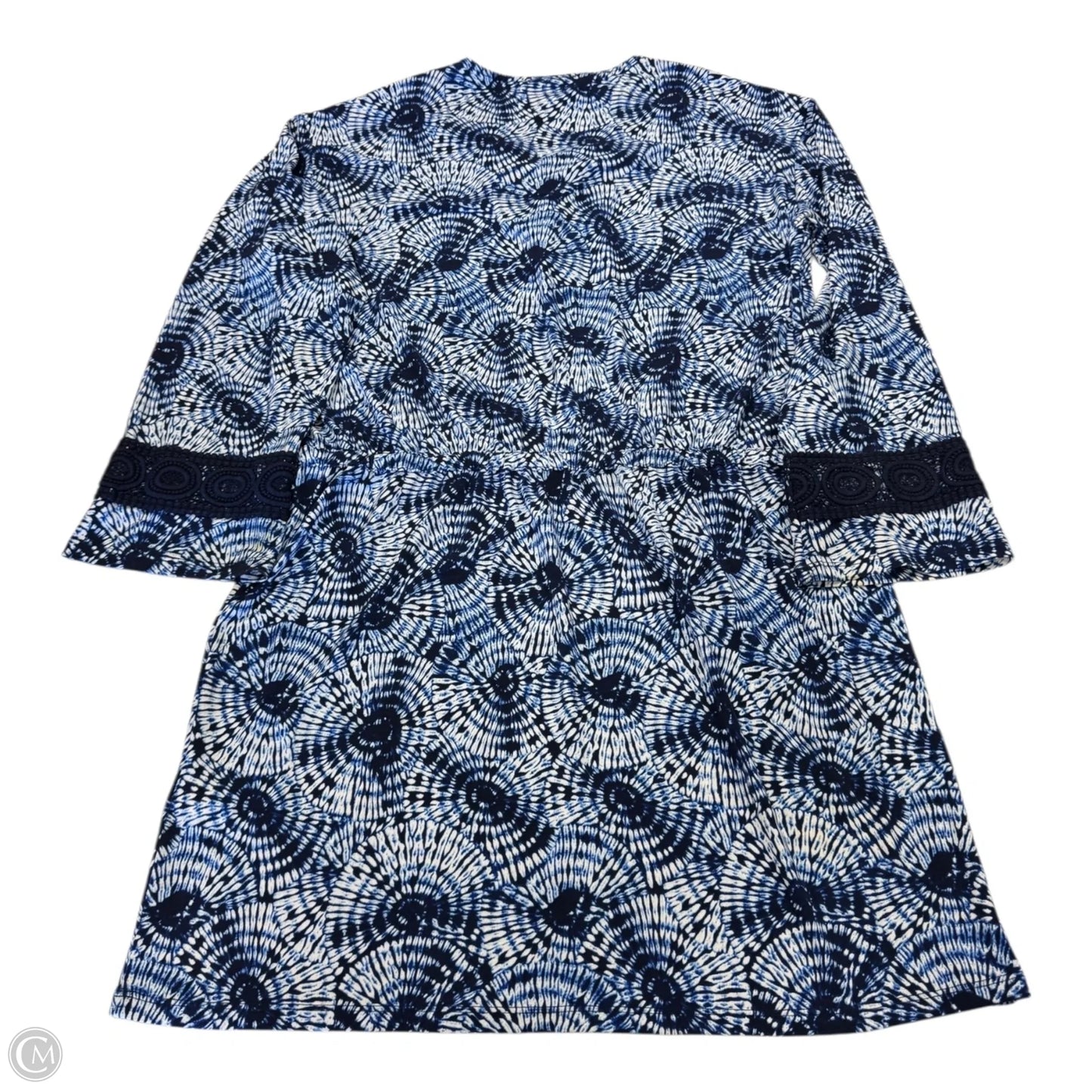 Dress Designer By Michael Kors In Blue & White, Size: L