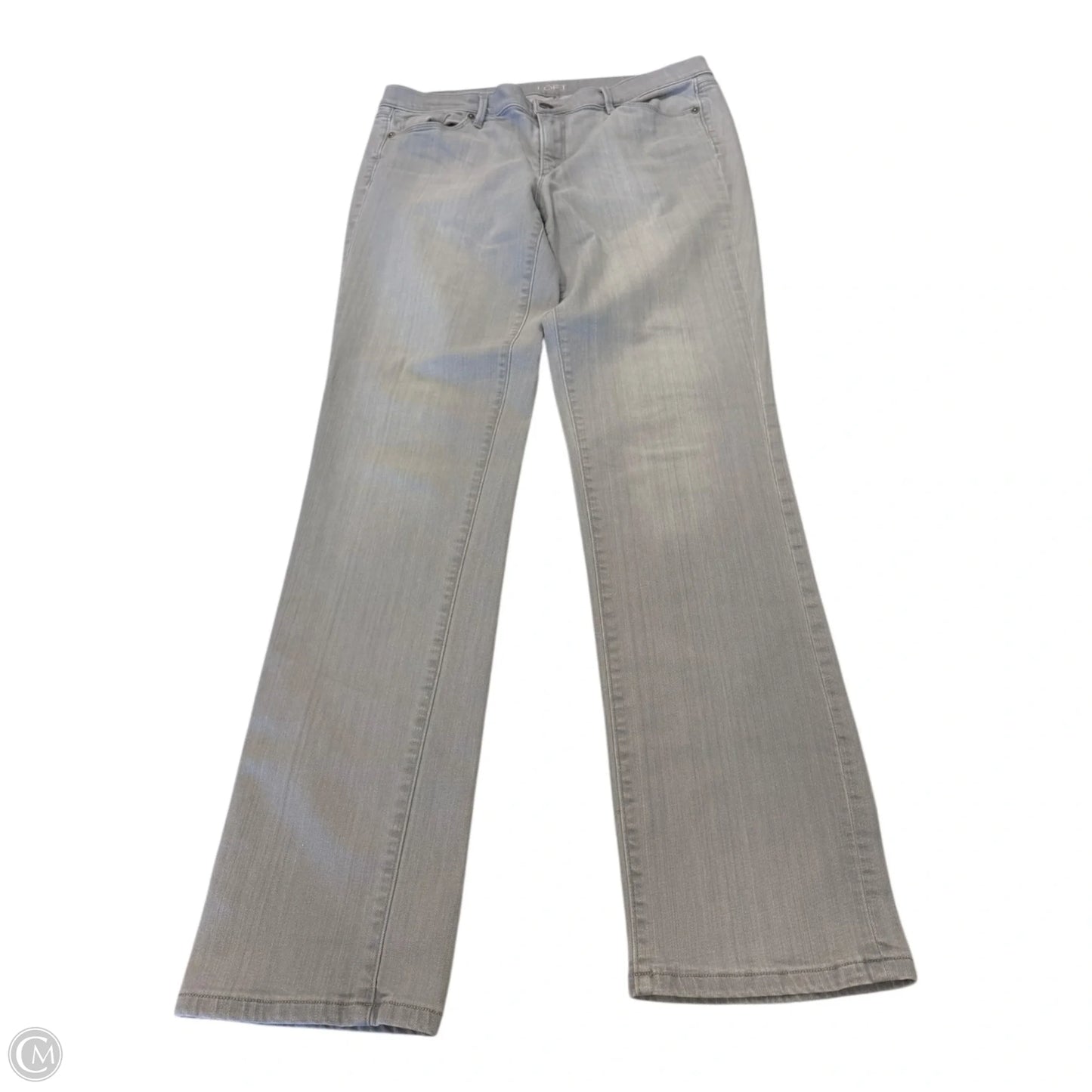Jeans Straight By Loft In Grey, Size: 14