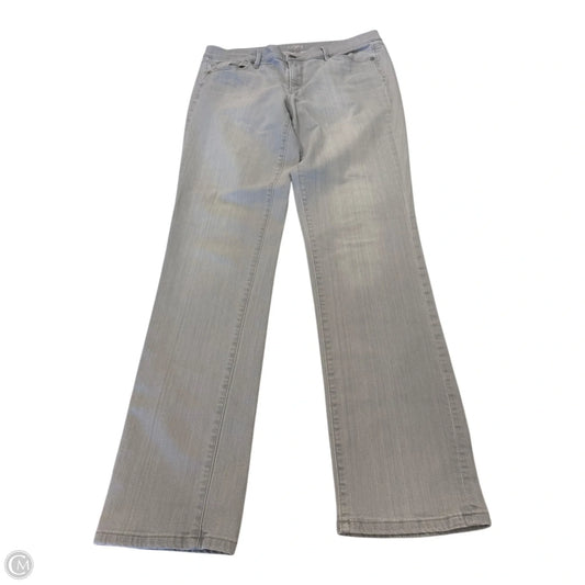 Jeans Straight By Loft In Grey, Size: 14