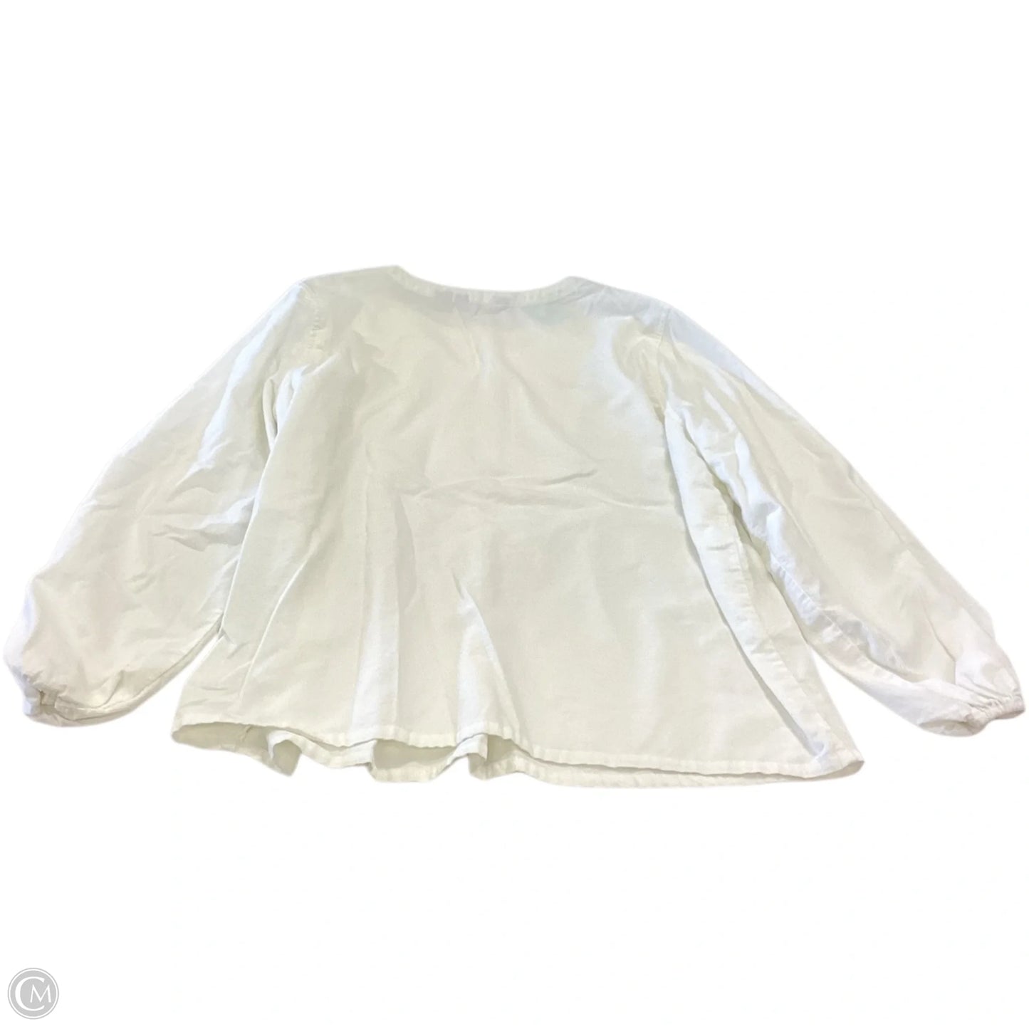 Top Long Sleeve By Lands End In White, Size: L