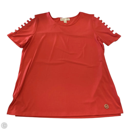 Top Short Sleeve By Michael By Michael Kors In Orange, Size: L