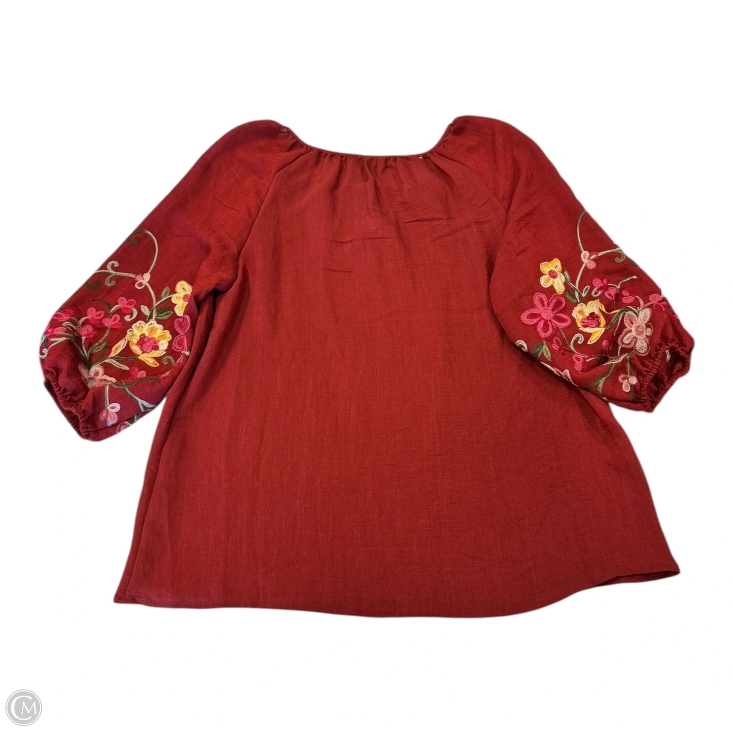 Top 3/4 Sleeve By Cmc In Orange, Size: M