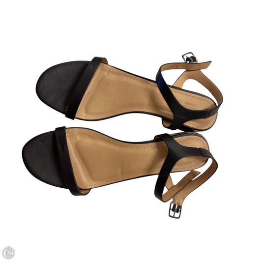 Sandals Heels Block By Cushionaire In Black, Size: 9