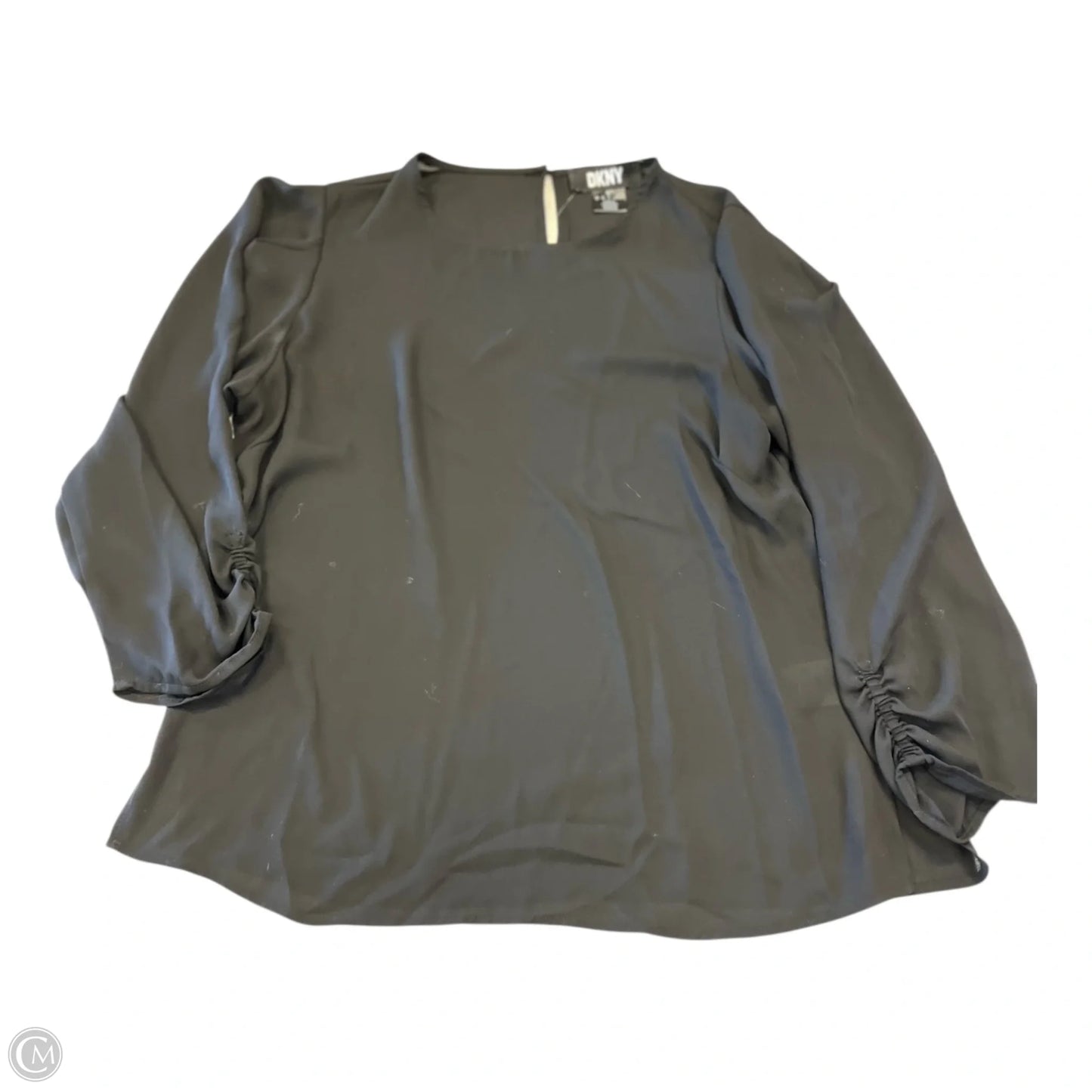 Top 3/4 Sleeve By Dkny In Black, Size: M