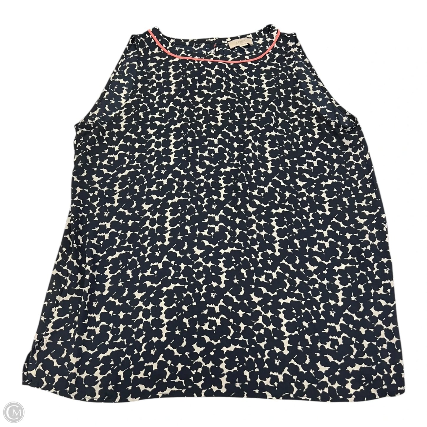 Top Sleeveless By Loft In Black & White, Size: M