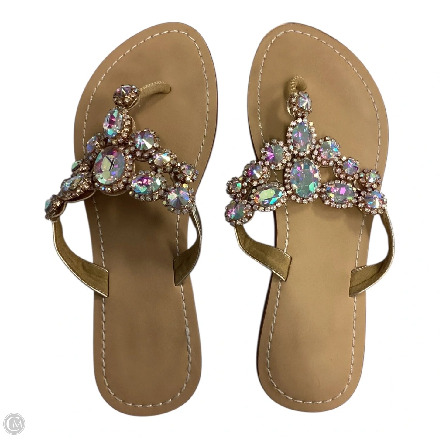 Sandals Flip Flops By Cmc In Silver, Size: 8