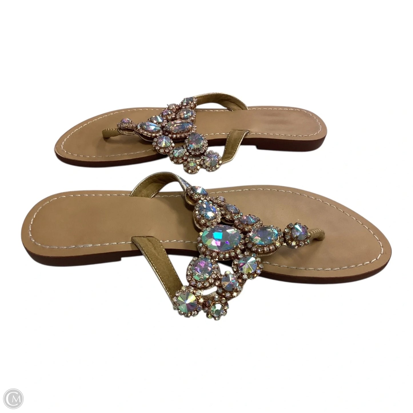 Sandals Flip Flops By Cmc In Silver, Size: 8