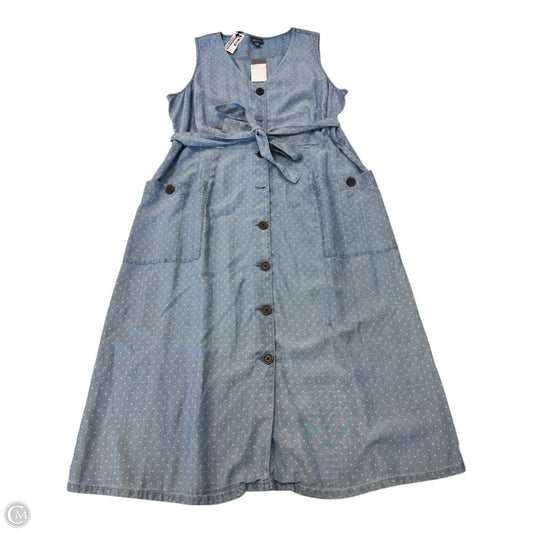Dress Casual Midi By J. Jill In Blue, Size: L