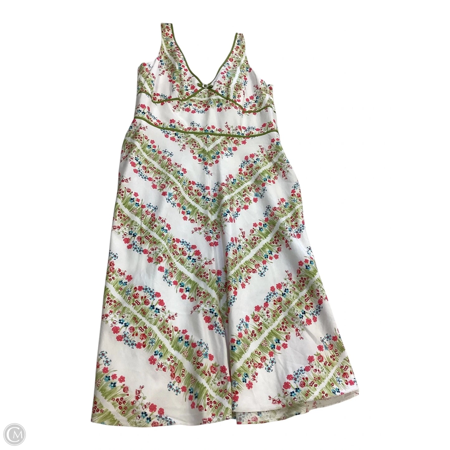 Dress Casual Midi By Liz Claiborne In Floral Print, Size: 14