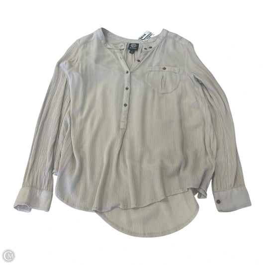 Top Long Sleeve By Bobeau In Beige, Size: S