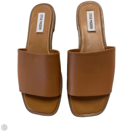 Sandals Flats By Steve Madden In Tan, Size: 9.5