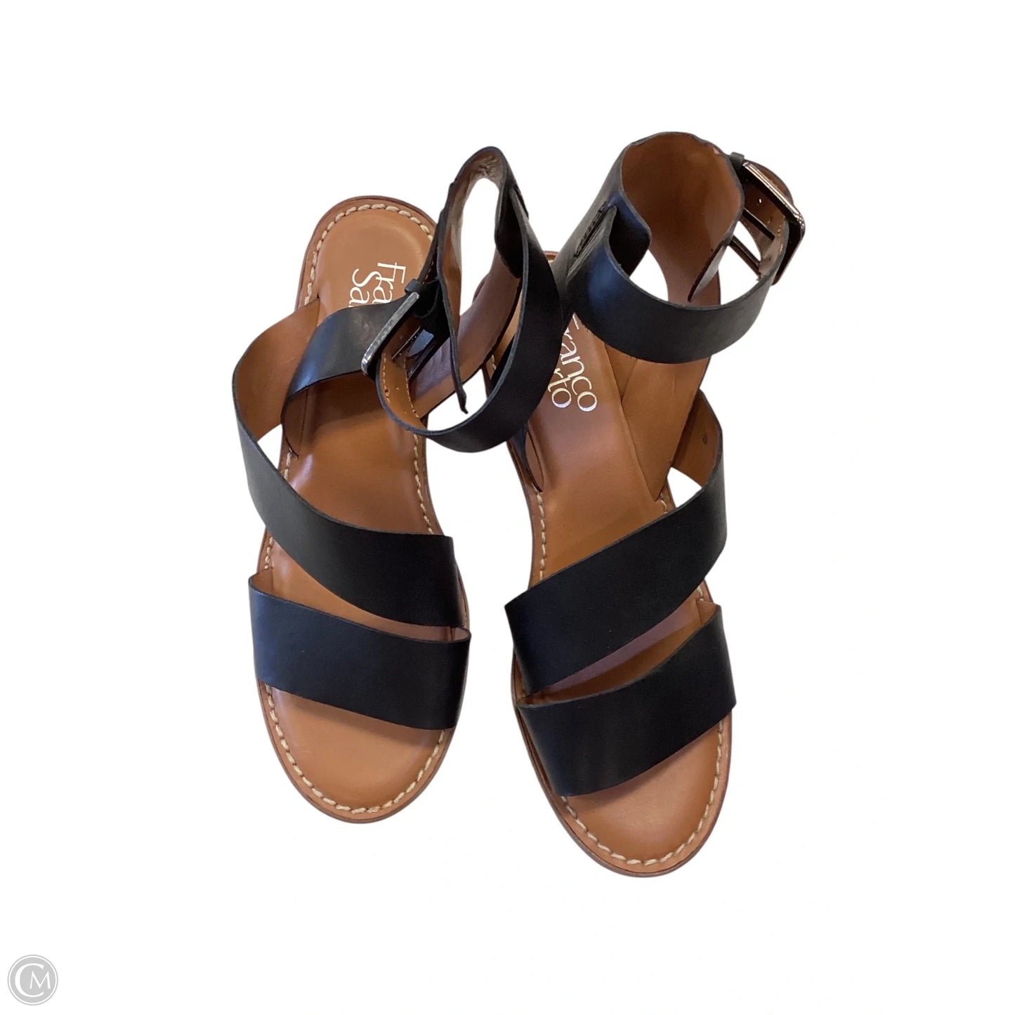 Sandals Heels Block By Franco Sarto In Black, Size: 8