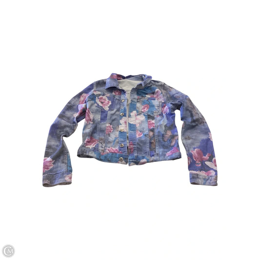 Jacket Denim By Clothes Mentor In Floral Print, Size: S