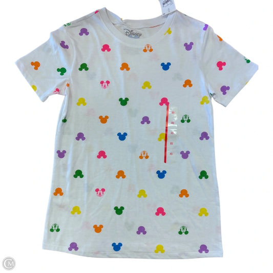 Top Short Sleeve By Disney In White, Size: Xs