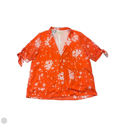Blouse Short Sleeve By Saltwater Luxe In Floral Print, Size: L