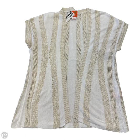 Cardigan By Hearts Of Palm In Gold & White, Size: S
