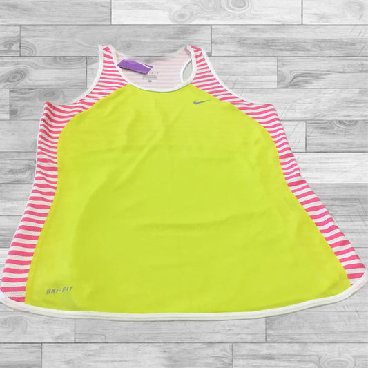 Top Sleeveless By Nike Apparel In Yellow, Size: S