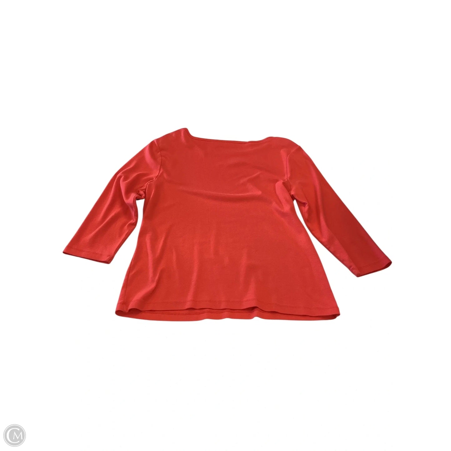 Top 3/4 Sleeve By Chicos In Red, Size: 1