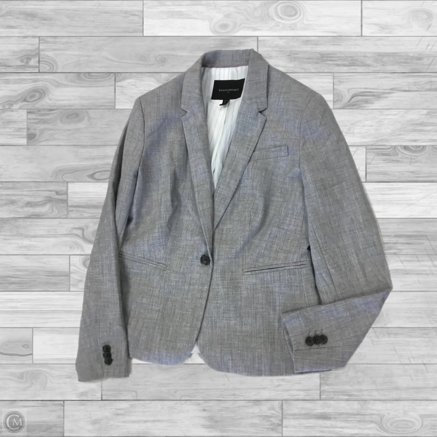 Blazer By Banana Republic In Grey, Size: 2p