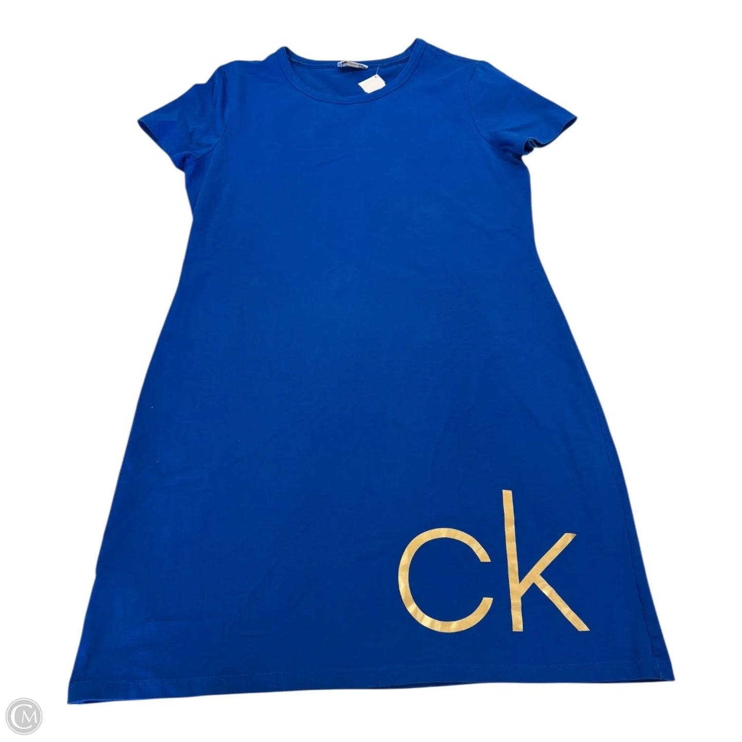 Dress Casual Short By Calvin Klein In Blue, Size: L