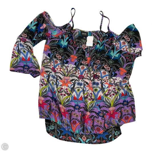 Top 3/4 Sleeve By Nicole In Floral Print, Size: M