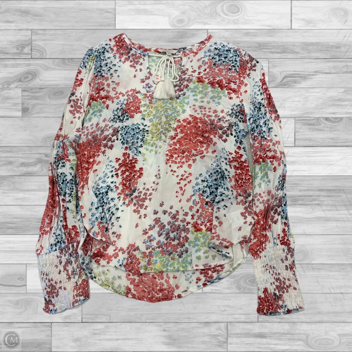 Top Long Sleeve By Lucky Brand In Floral Print, Size: S