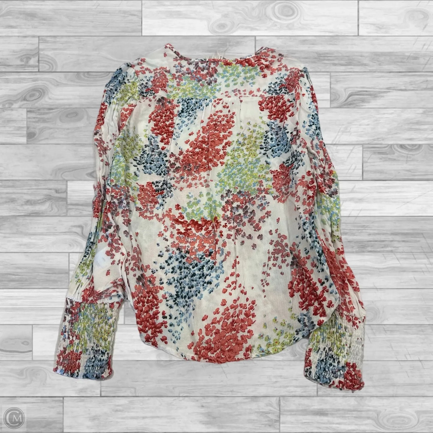 Top Long Sleeve By Lucky Brand In Floral Print, Size: S