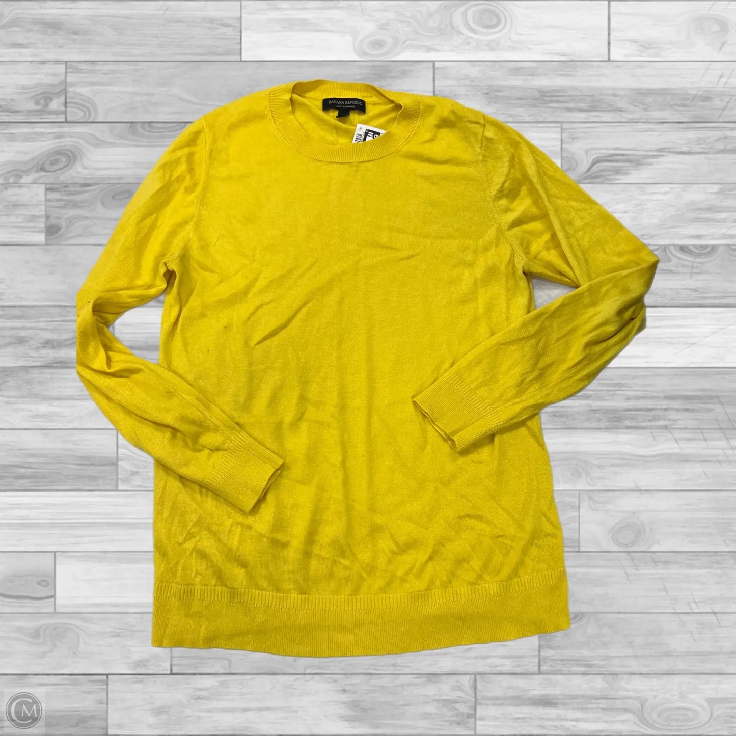 Top Long Sleeve By Banana Republic In Yellow, Size: M