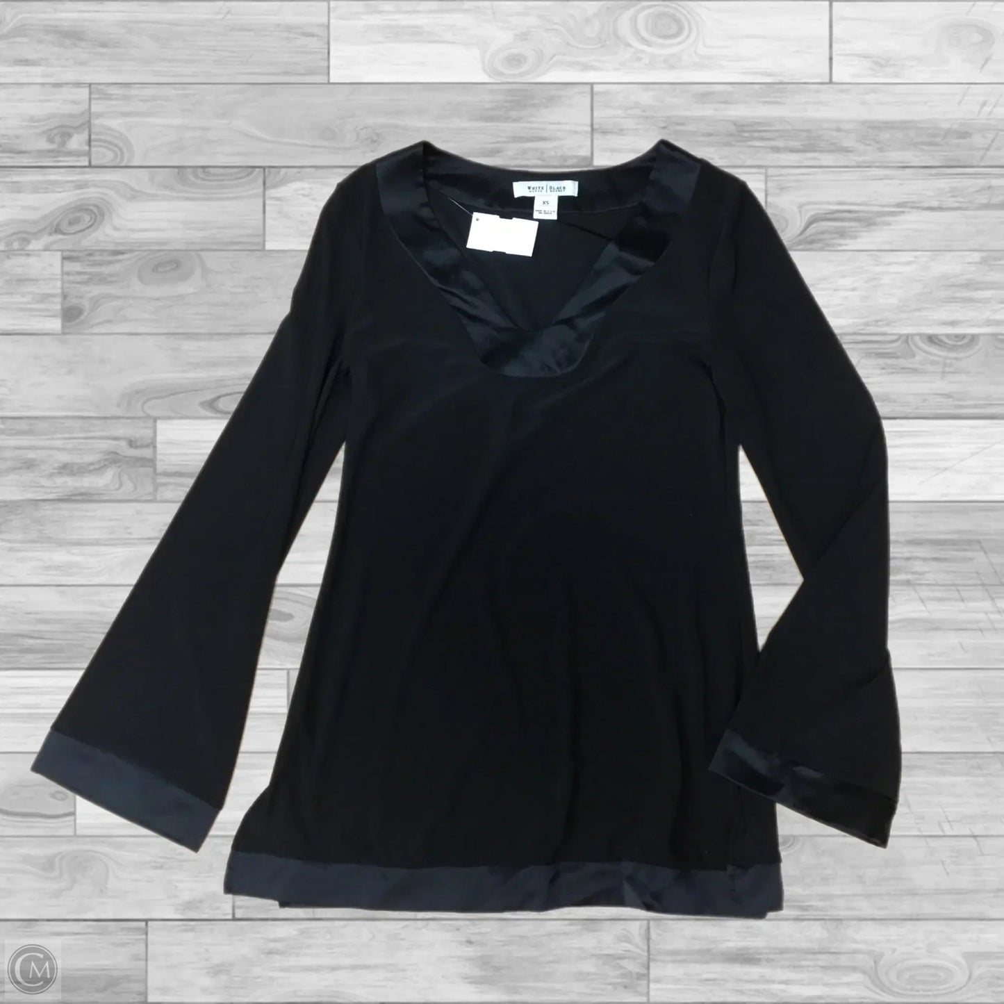 Top 3/4 Sleeve By White House Black Market In Black, Size: Xs