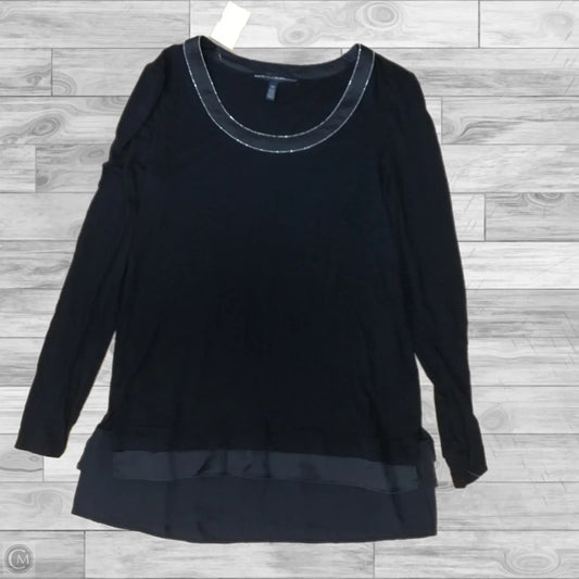 Top Long Sleeve By White House Black Market In Black, Size: Xs