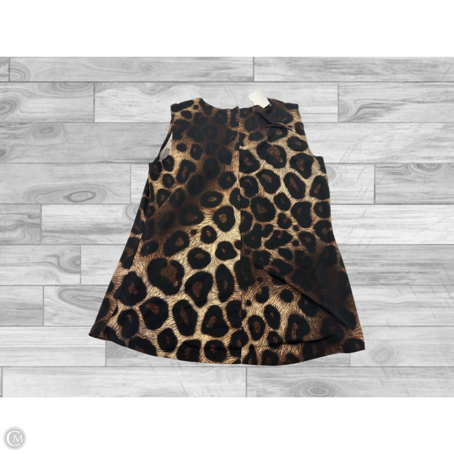 Top Sleeveless By Susan Lawrence In Animal Print, Size: Sp
