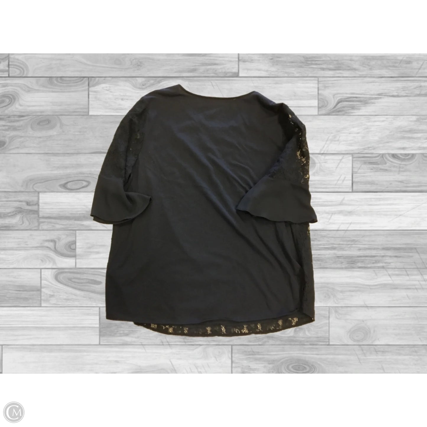 Top 3/4 Sleeve By Van Heusen In Navy, Size: Xl