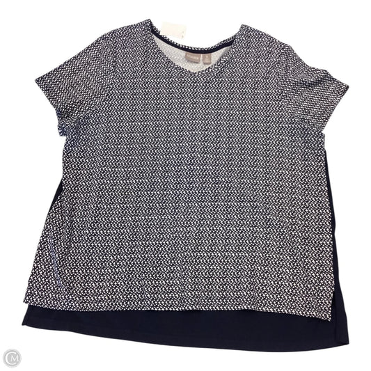Top Short Sleeve By Chicos In Navy, Size: Xl